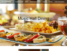 Tablet Screenshot of musichalldining.com